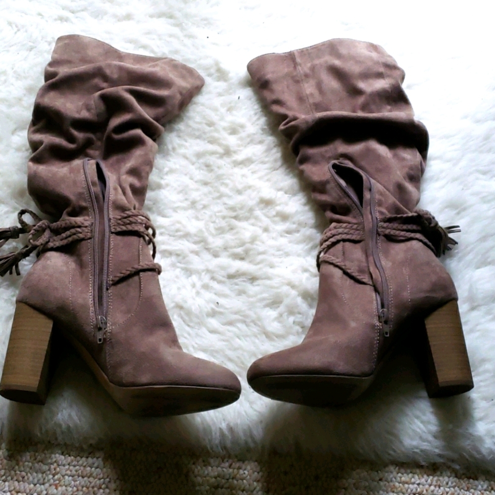 Candie's Slouchy brown/taupe knee high boots